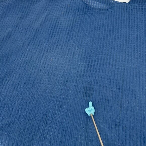 KL Playwear OS Wide Cut Lightweight Tunic Top Dusty Blue Cotton Boxy Minimalist - Picture 8 of 15